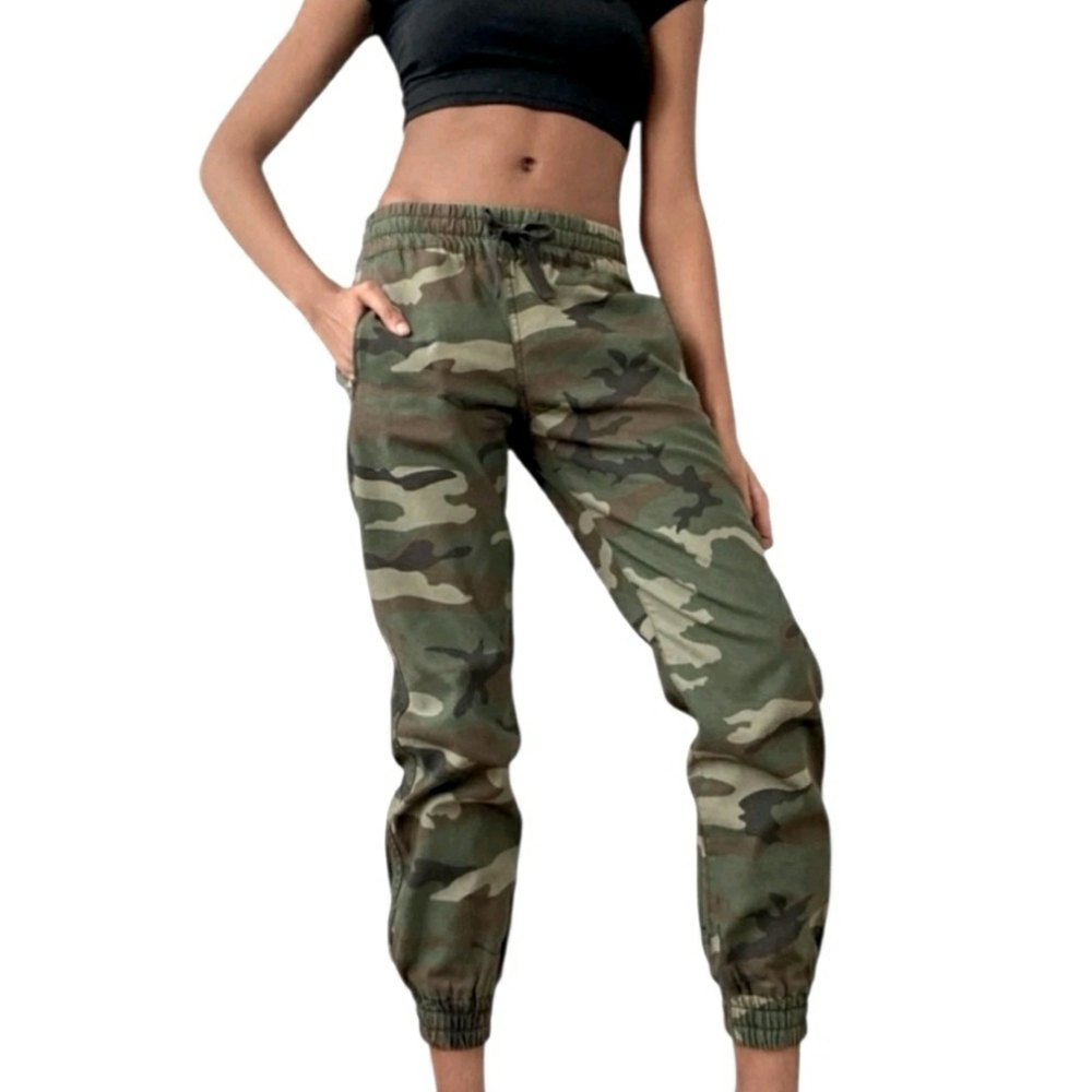 TNA Camo Joggers in Green & Brown